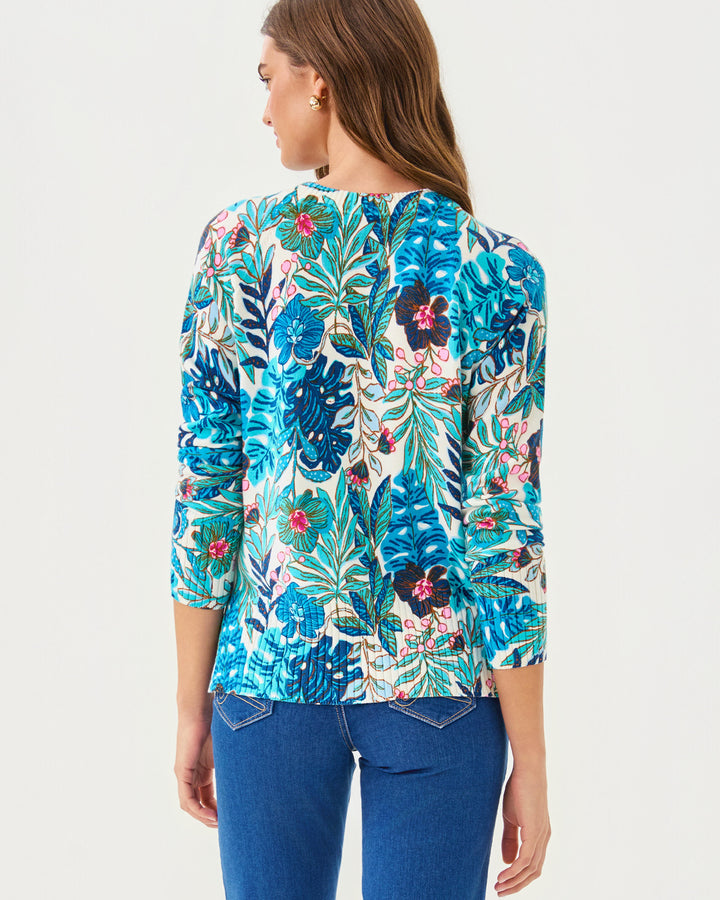 Salima Sweater - Breezy Aqua Best Fronds Forever