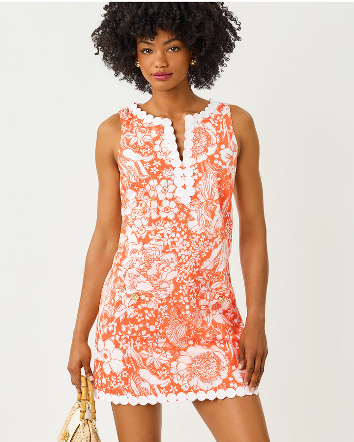 Romey Shift Romper - Sunset Orange Budding Romance