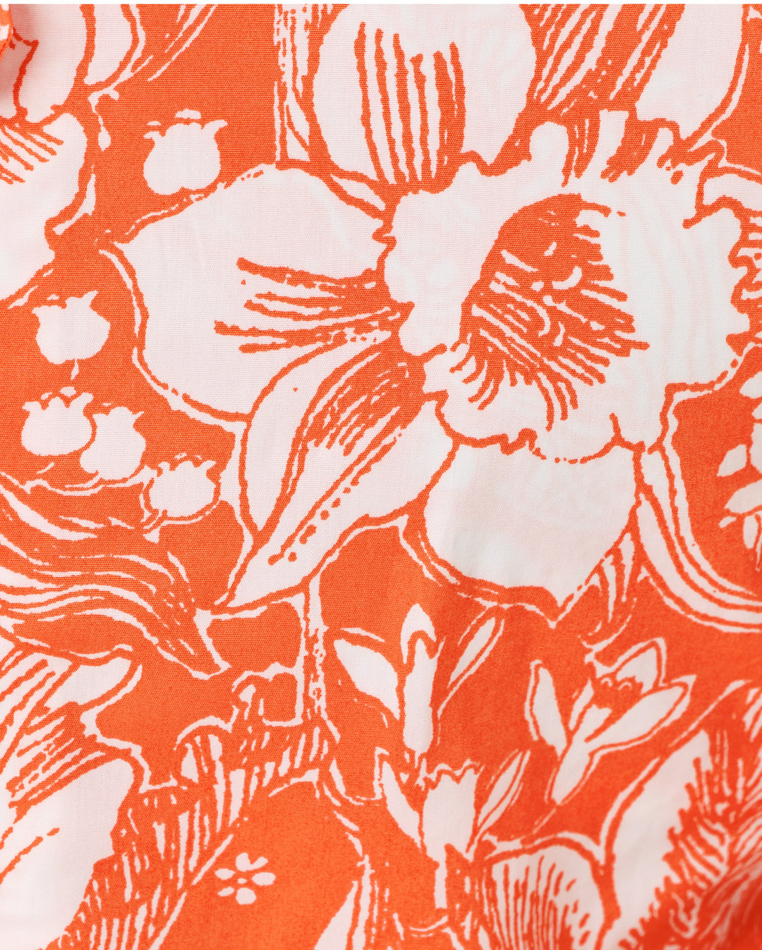 Romey Shift Romper - Sunset Orange Budding Romance