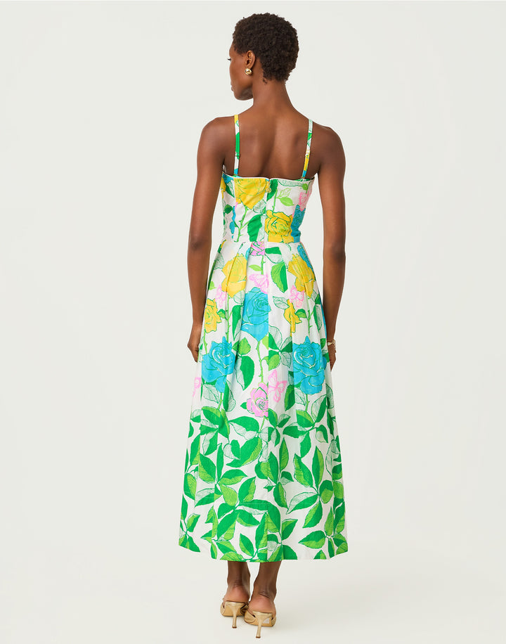 Kenni Midi Dress - Multi Rose Bud
