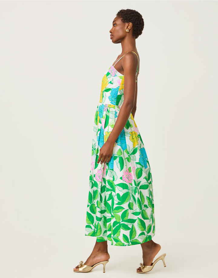 Kenni Midi Dress - Multi Rose Bud