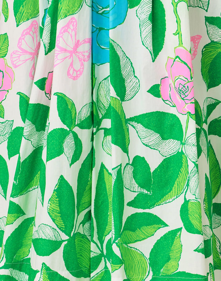 Kenni Midi Dress - Multi Rose Bud