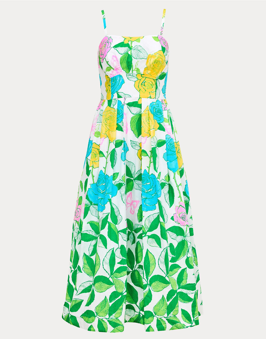 Kenni Midi Dress - Multi Rose Bud