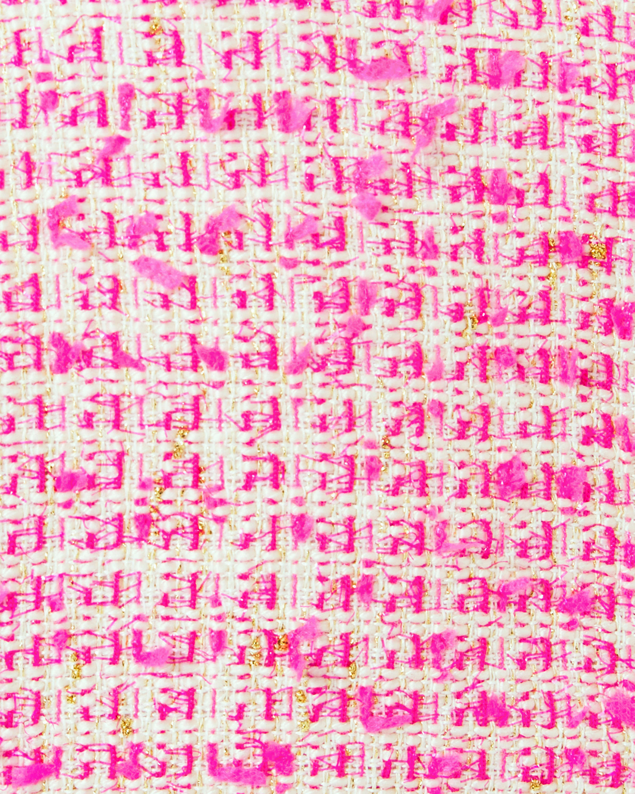 Tiessa Short Sleeve Boucle Shift Dress - Pink Palms