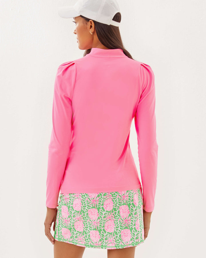 UPF 50+ Luxletic Sania Half Zip Sunguard - Rousseau Pink