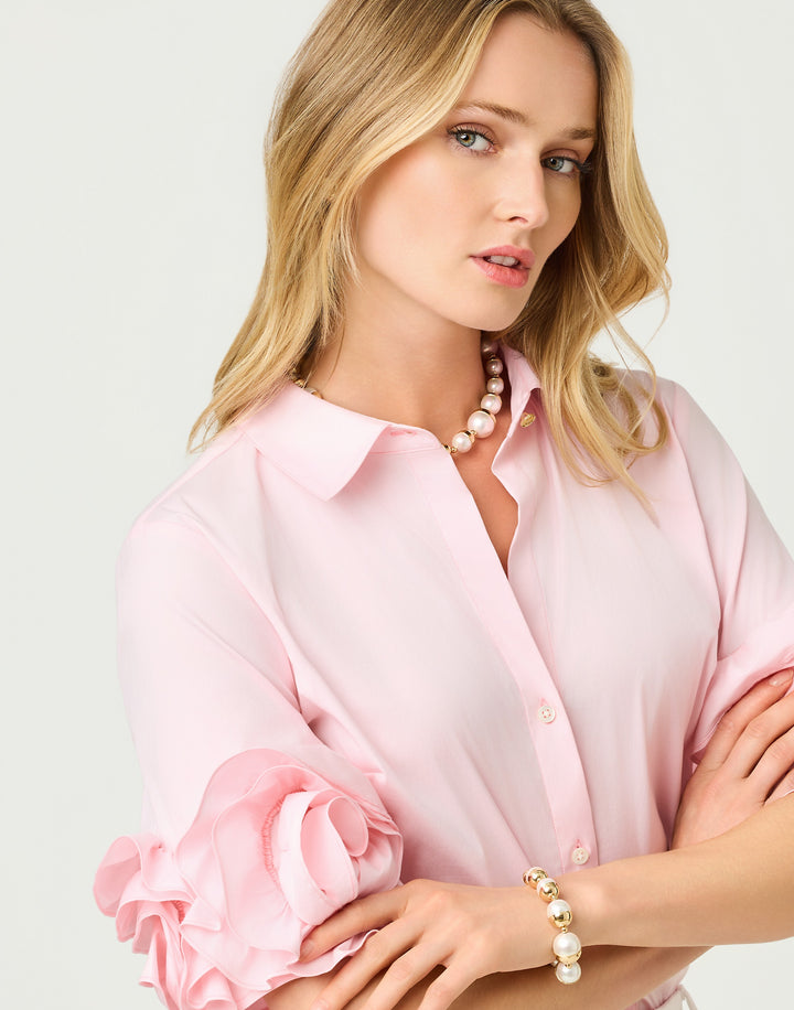 The Flower Lilly Shirt - Pink Muse