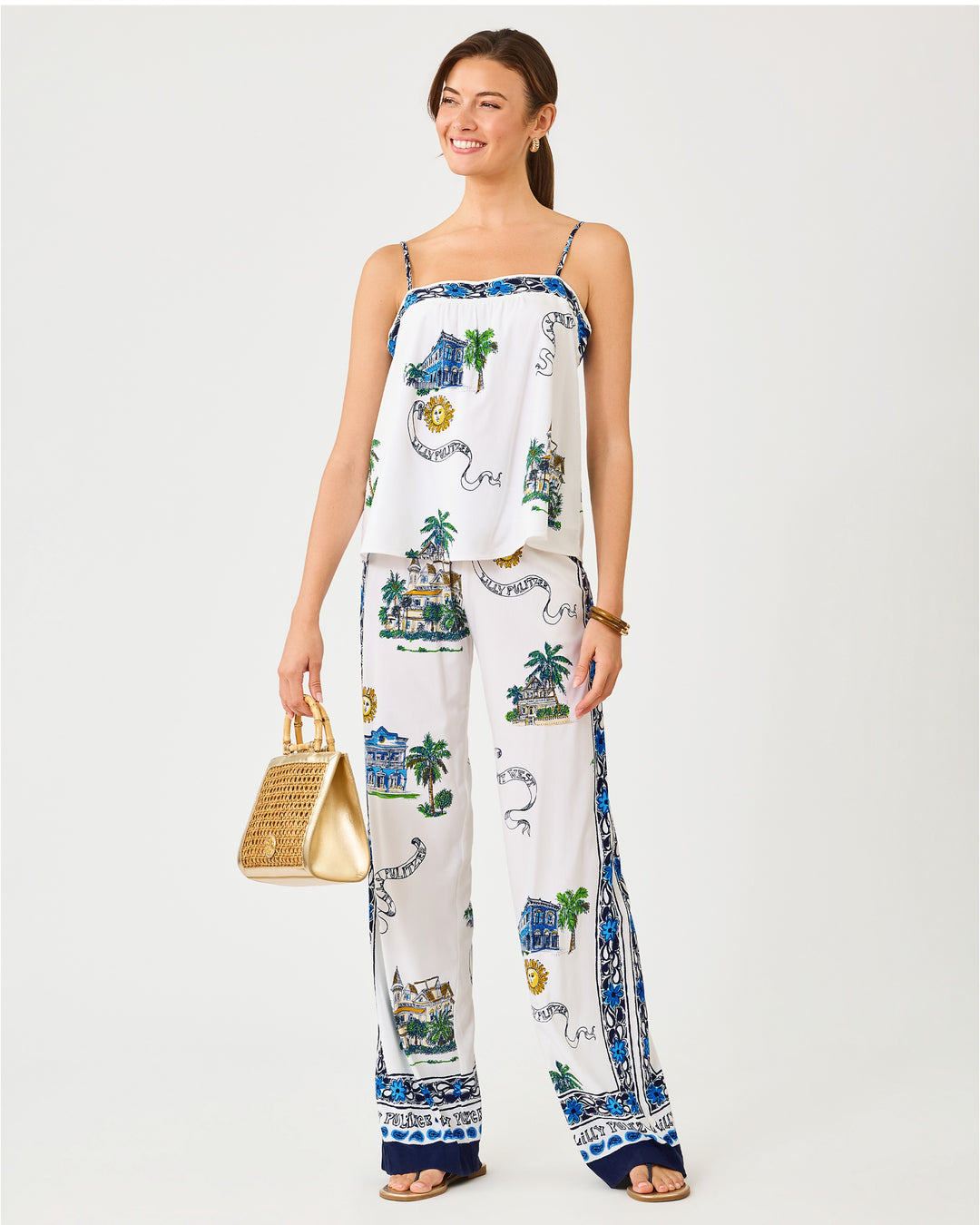 Bal Harbour Stretch Palazzo Pant - Coconut Key West