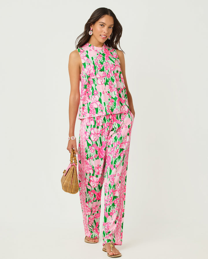 Bal Harbour Stretch Palazzo Pants - Putting Green Hannah