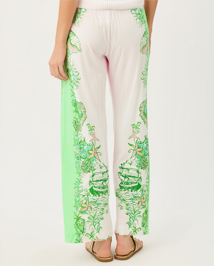 Bal Harbour Stretch Palazzo Pant - Resort White Ship To Shore Engineered