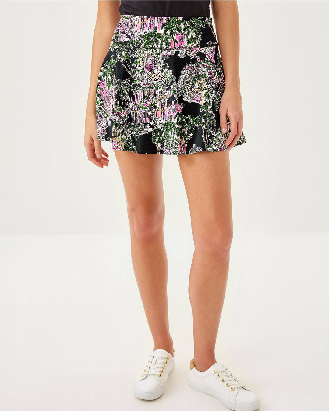 Barcelona High Rise Skort - Onyx Pb Anniversary Toile