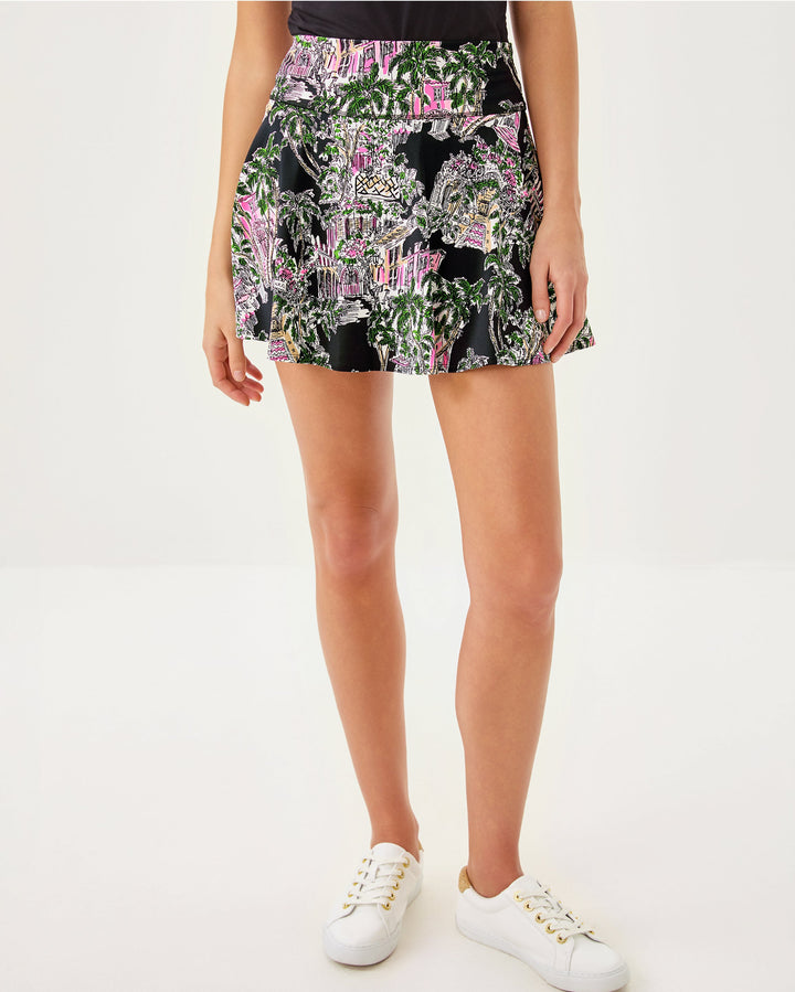 Barcelona High Rise Skort - Onyx Pb Anniversary Toile