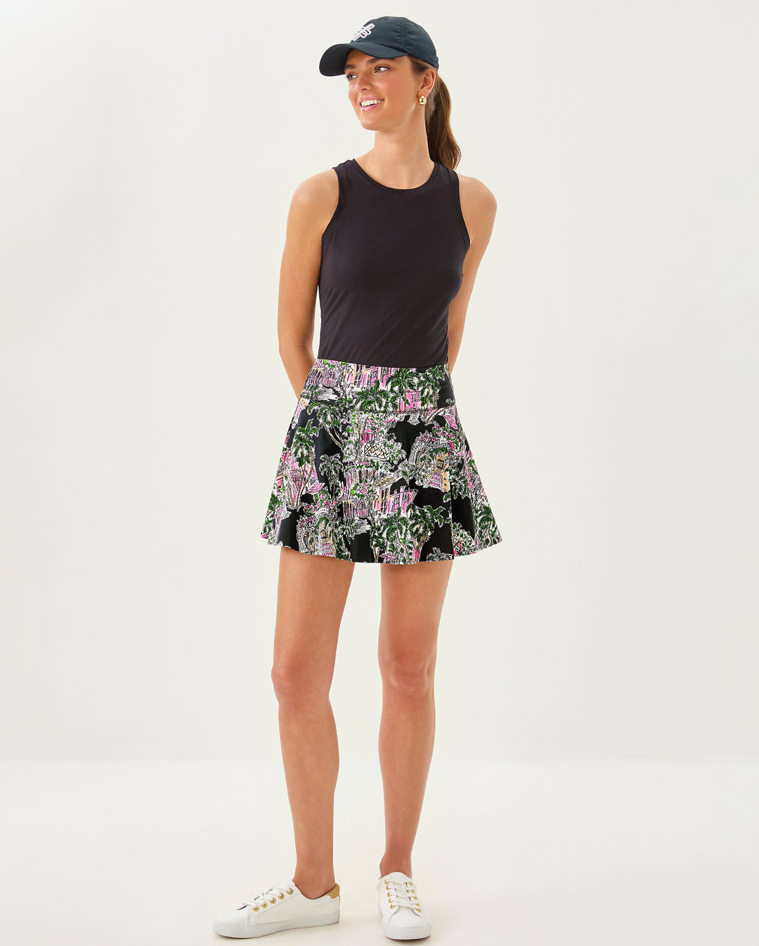 Barcelona High Rise Skort - Onyx Pb Anniversary Toile