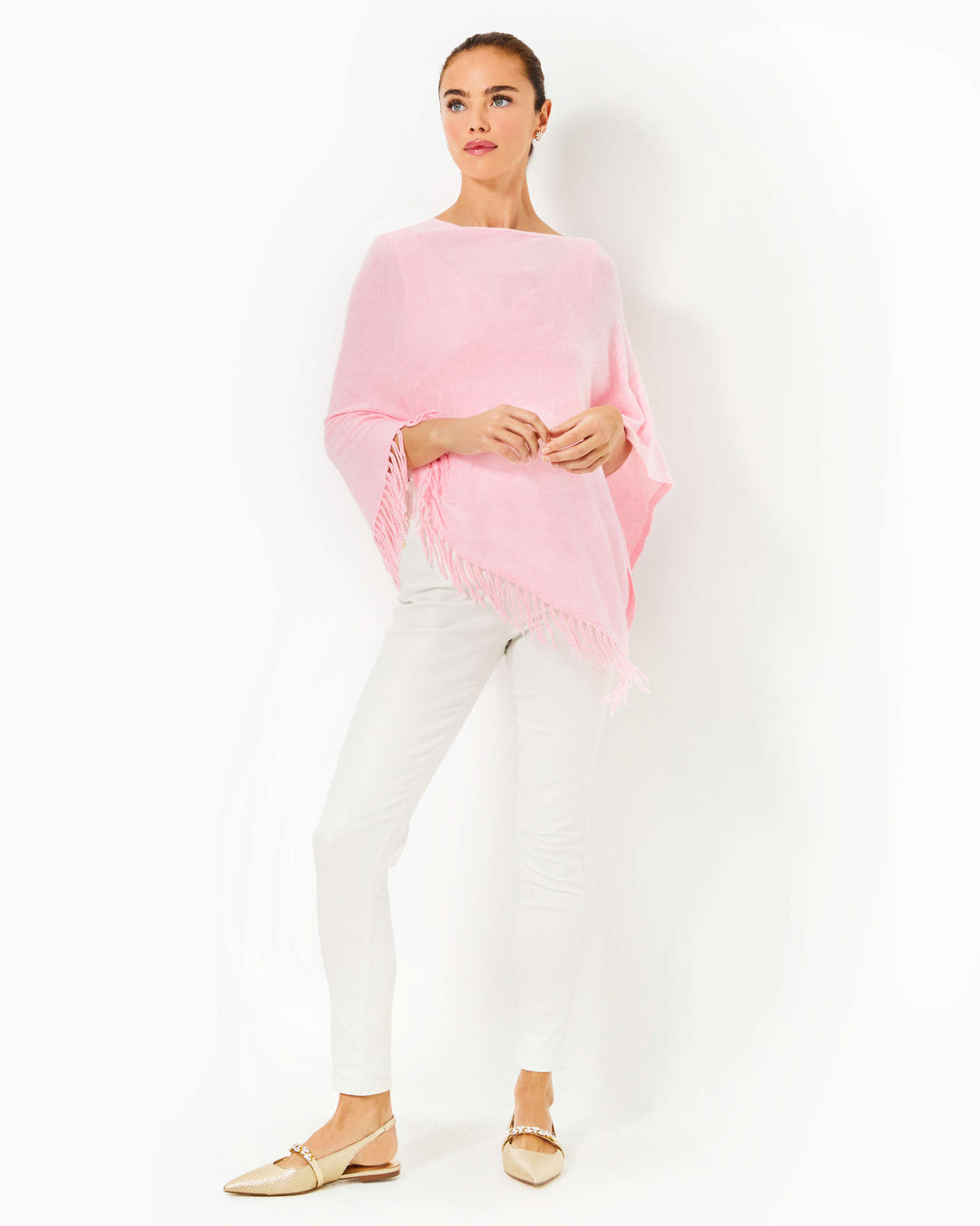 Gato Poncho - Heathered Conch Shell Pink