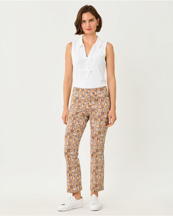 Corso Upf 50+ Kick Flare Pant - Iced Latte Lil Cheetah