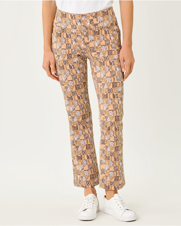 Corso Upf 50+ Kick Flare Pant - Iced Latte Lil Cheetah