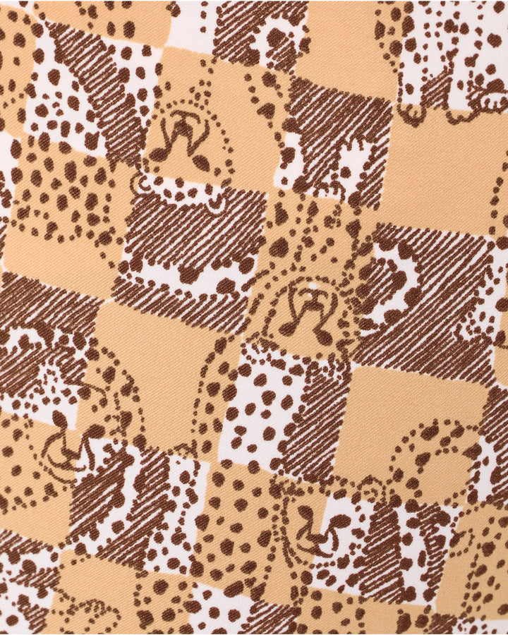 Corso Upf 50+ Kick Flare Pant - Iced Latte Lil Cheetah