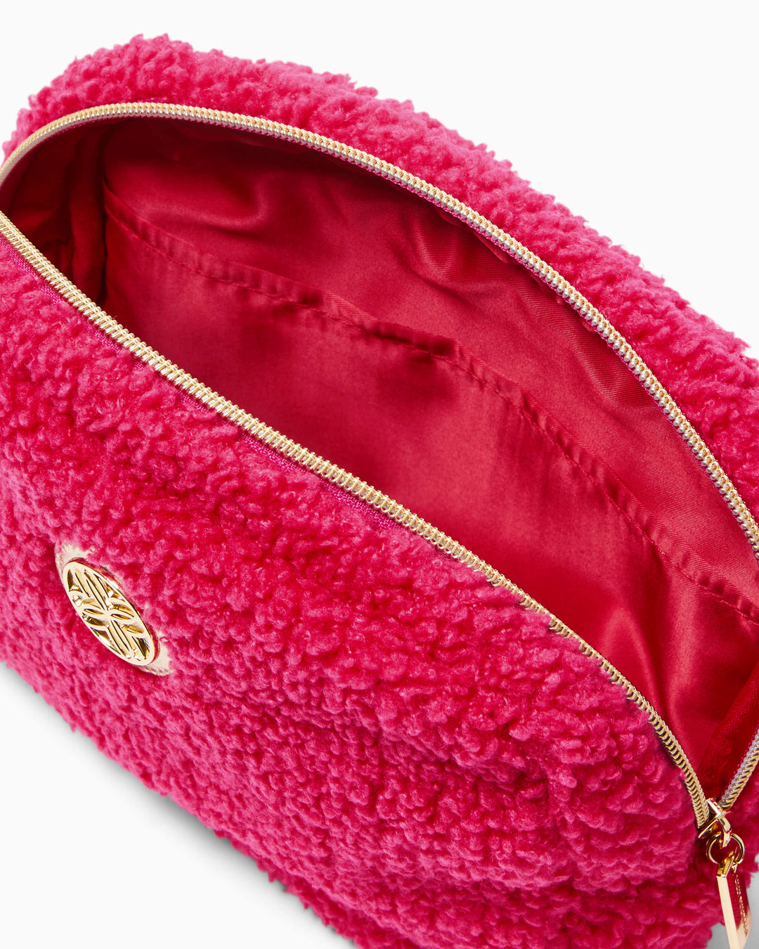 Jeanie Sherpa Belt Bag - Raspberry Rouge