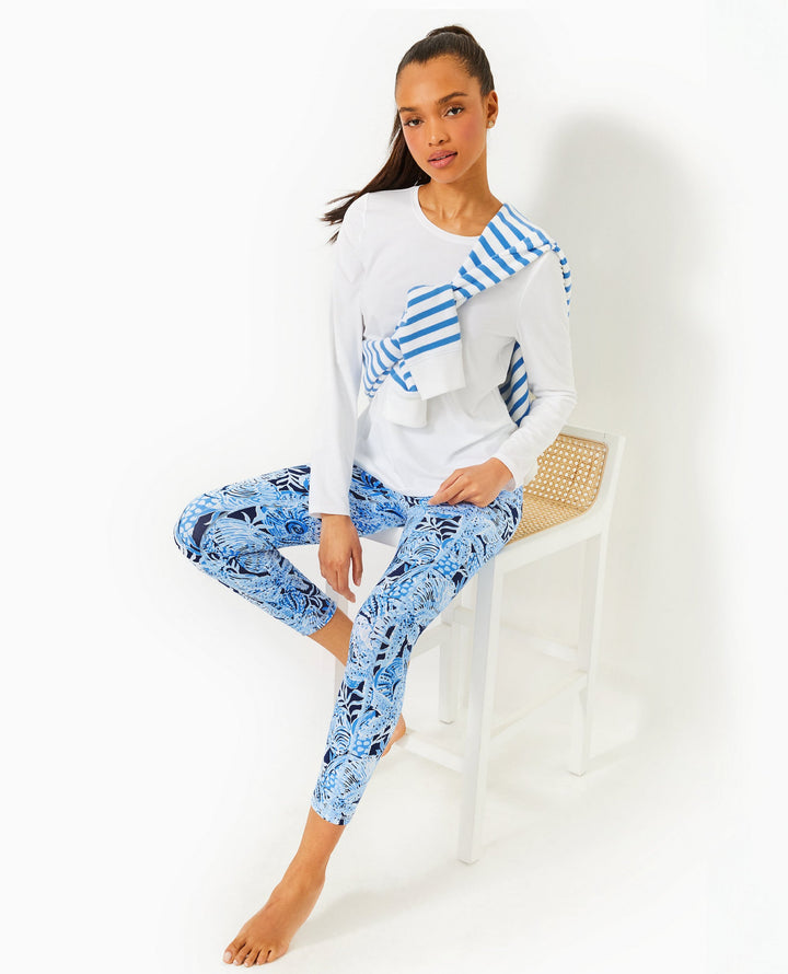 UPF 50+ Luxletic 24" High Rise Weekender Midi Legging - Bonaire Blue