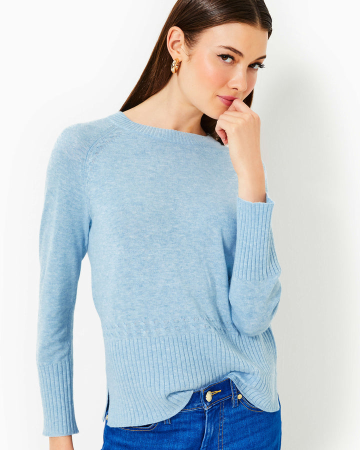 Salima Sweater - Heathered Bonaire Blue