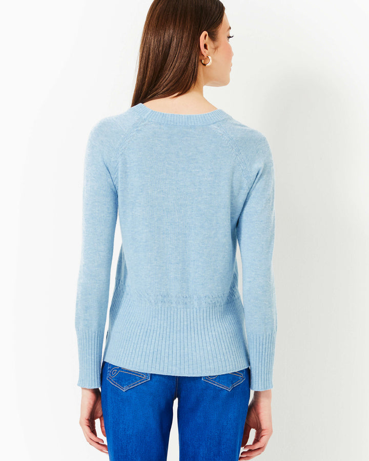 Salima Sweater - Heathered Bonaire Blue