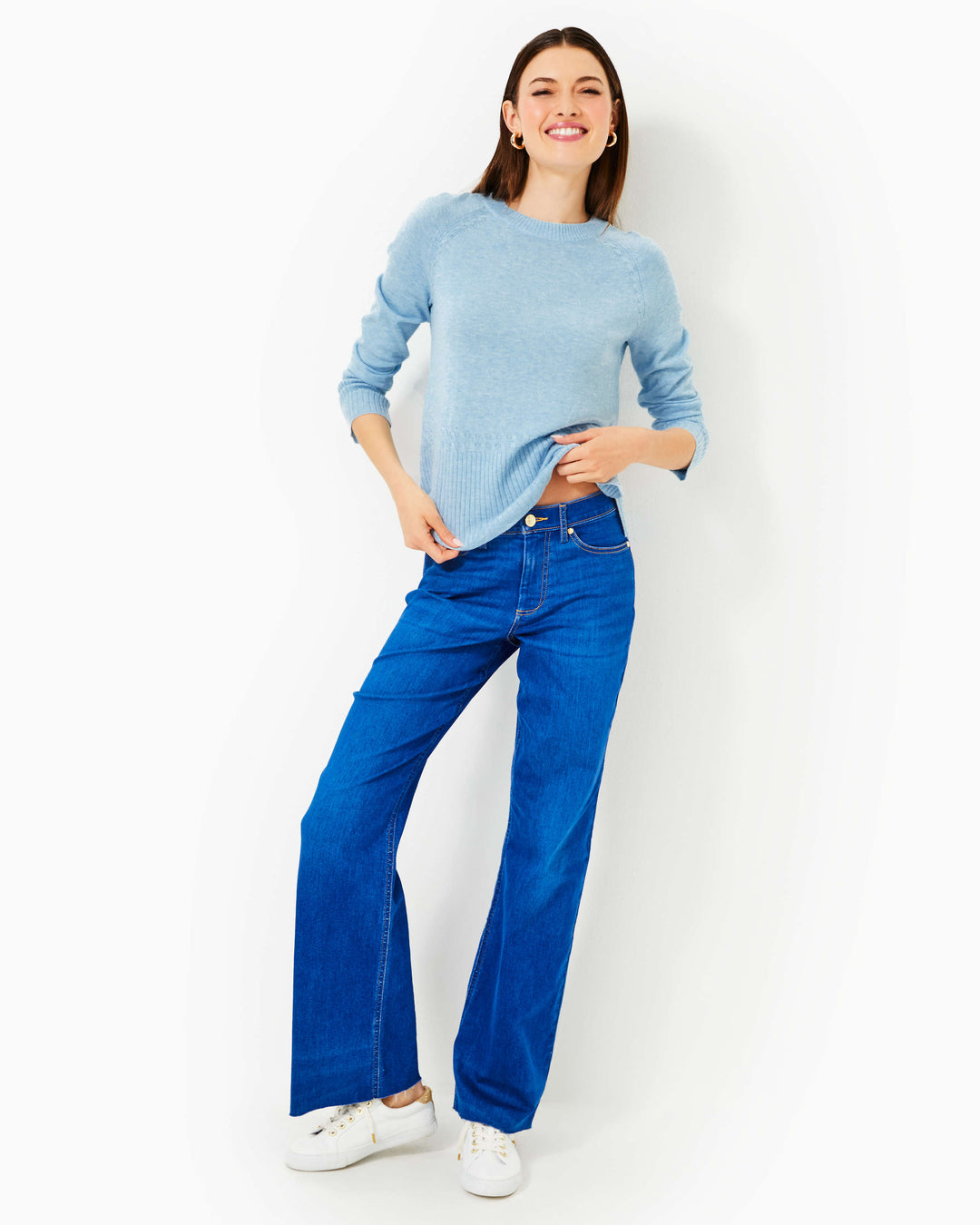 Salima Sweater - Heathered Bonaire Blue