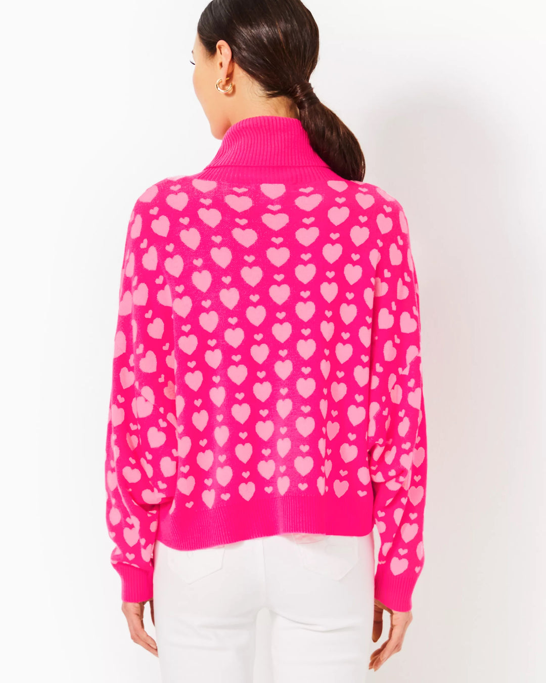 Liggy Sweater - Passion Fruit Pink Valentine Heart Jacquard