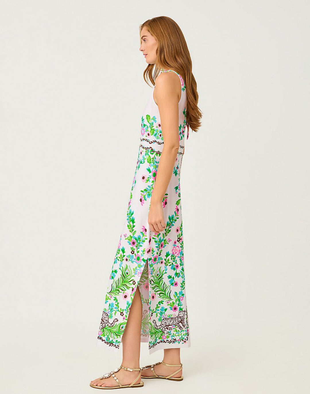 Wellington Maxi Dress - Resort White Royal Zoo