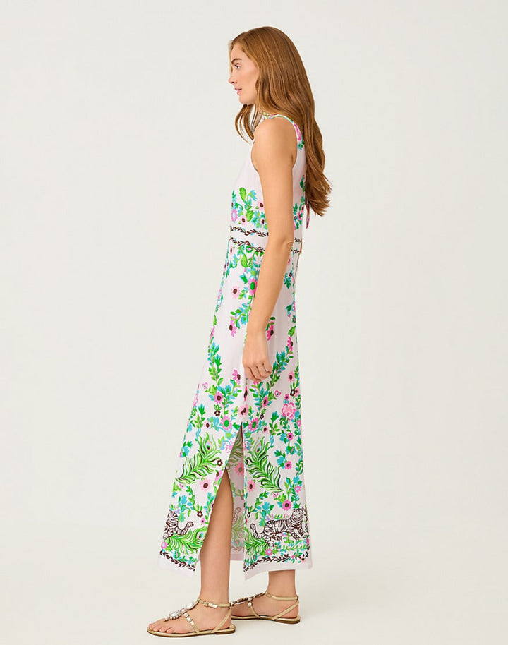 Wellington Maxi Dress - Resort White Royal Zoo