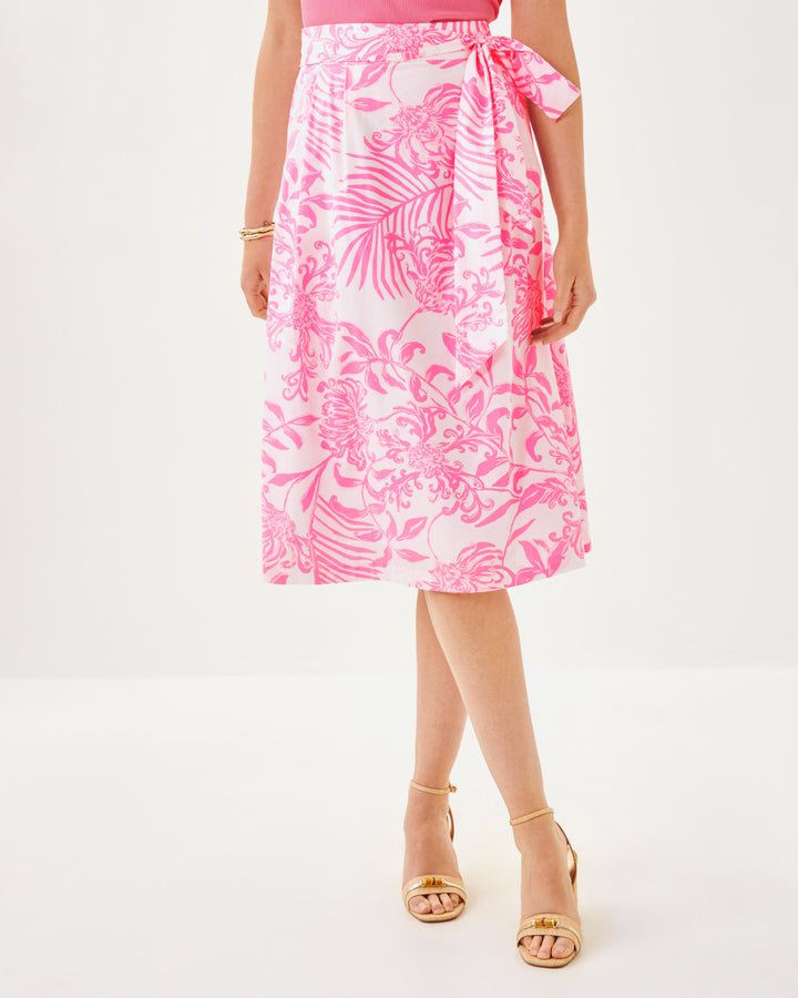 Rowena Midi Skirt - Multi Bright Delight Patch
