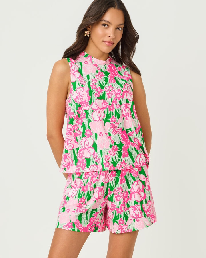 Bal Harbour Stretch Short - Putting Green Hannah