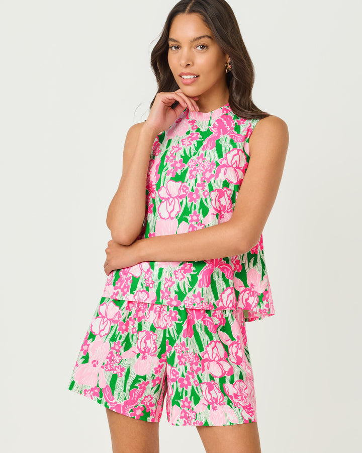 Bal Harbour Stretch Short - Putting Green Hannah