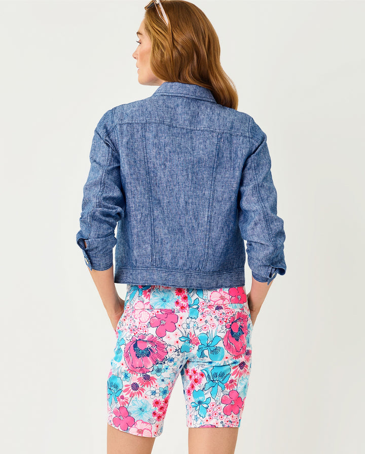 Seaspray Linen Jacket - Starlight Navy