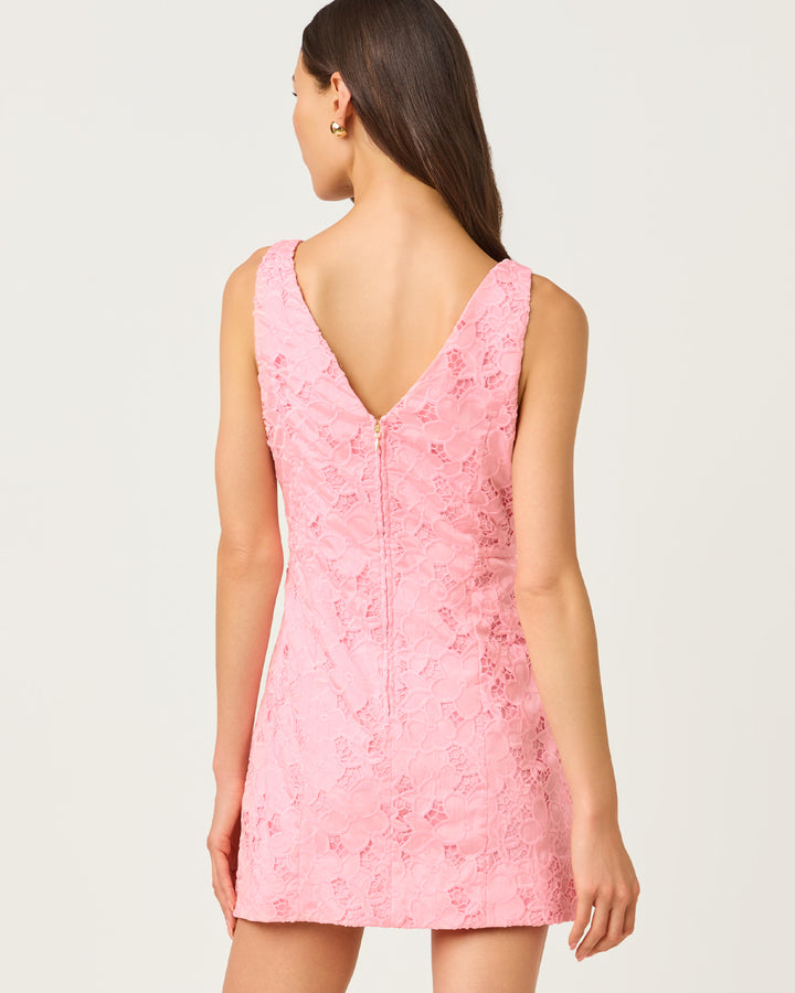Jules Skirted Romper - Conch Shell Pink Flower Bunch