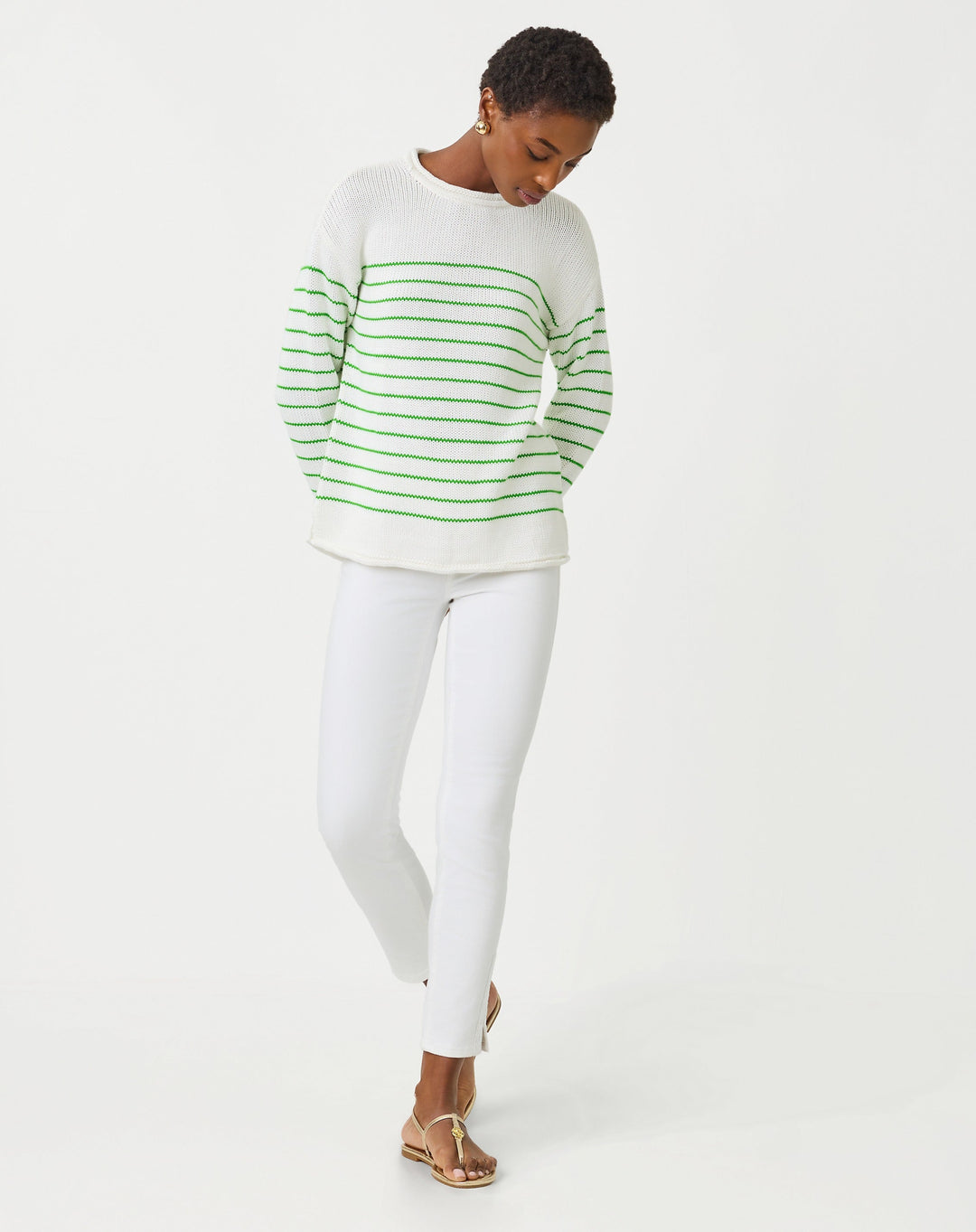 Lotan Sweater - Putting Green Tidepool Stripe