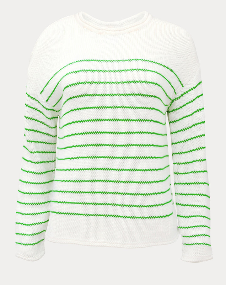 Lotan Sweater - Putting Green Tidepool Stripe