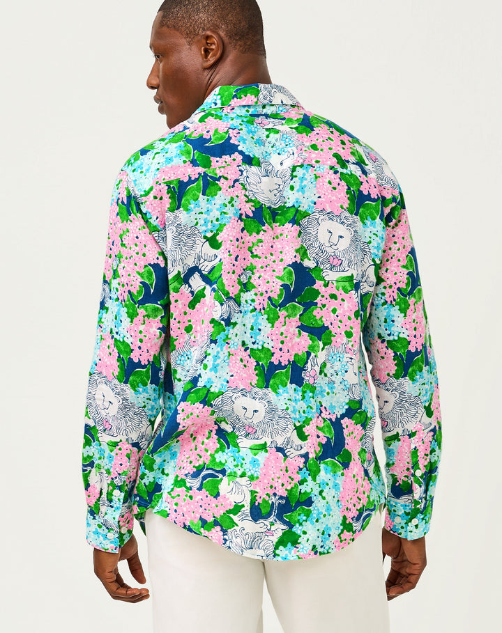 Mens Stuff Addison Shirt - Starlight Navy Lydia The Lion