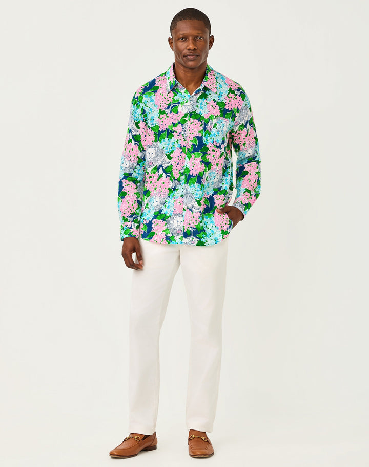 Mens Stuff Addison Shirt - Starlight Navy Lydia The Lion