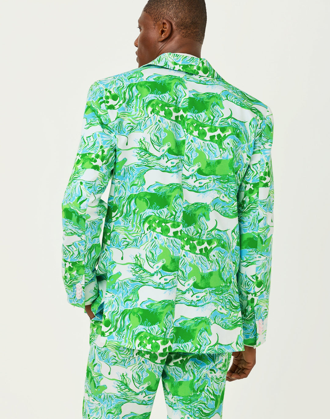 Mens Stuff Flagler Blazer - Capri Blue Galloping Gals