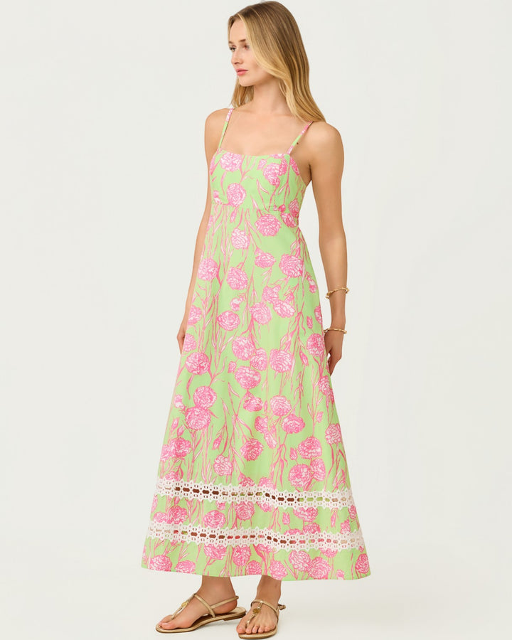 Haliey Midi Dress - Pistachio Macaron Alina