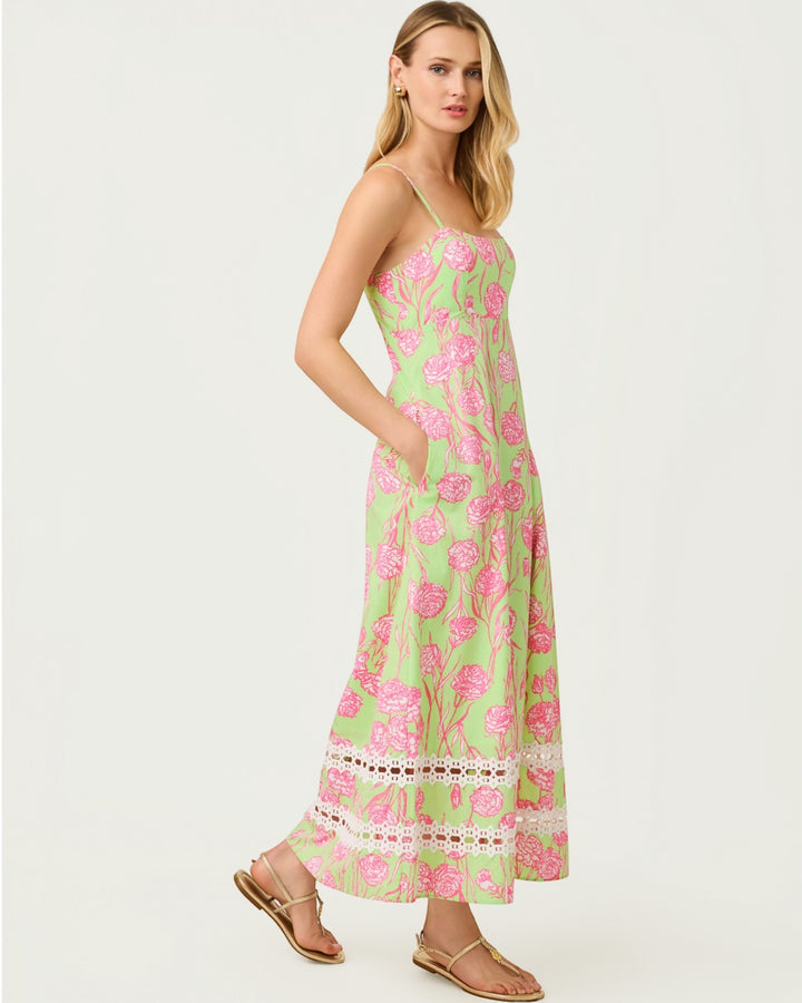 Haliey Midi Dress - Pistachio Macaron Alina