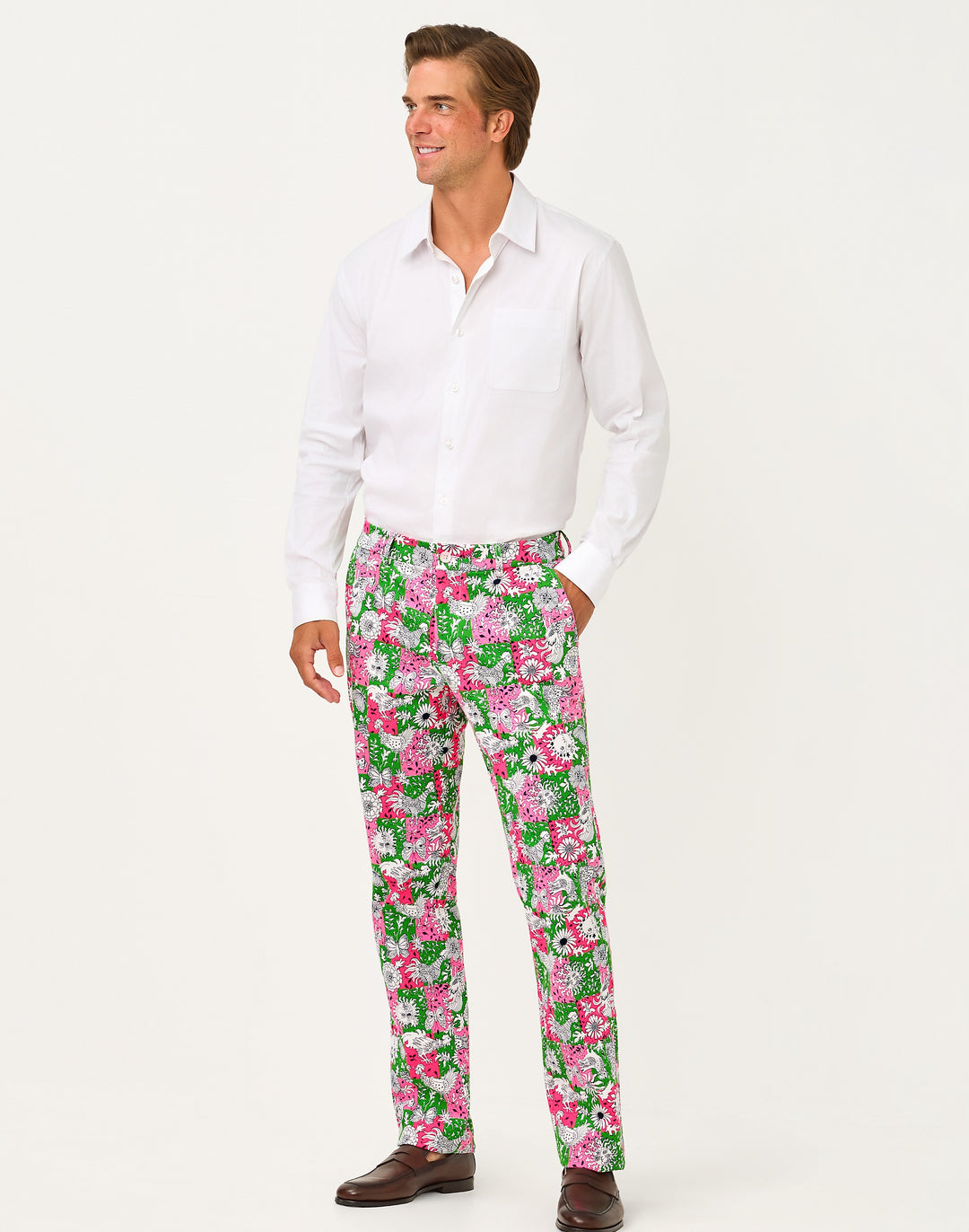 Mens Stuff Mizner Stretch Pants - Cherry Blossom Lil Chicken