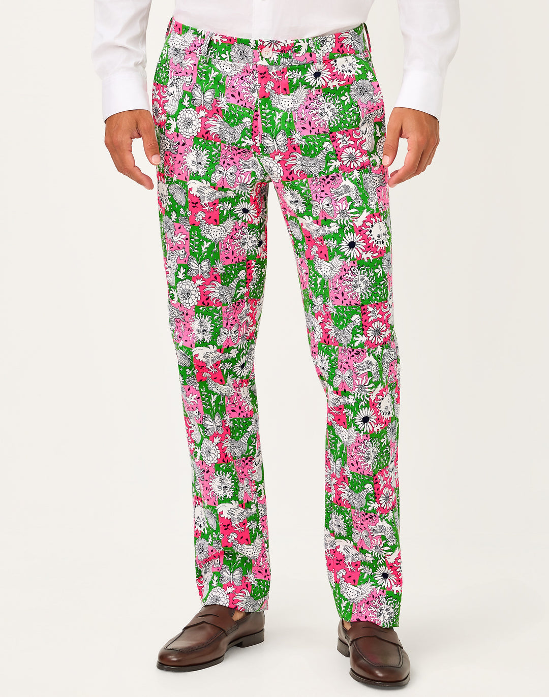 Mens Stuff Mizner Stretch Pants - Cherry Blossom Lil Chicken