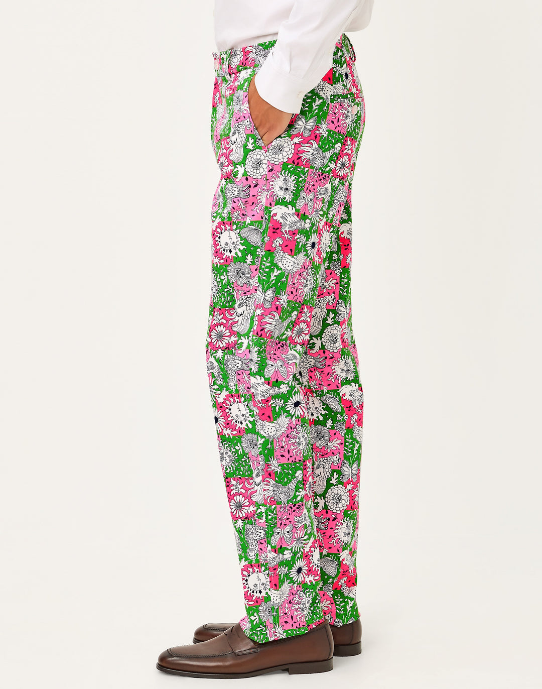 Mens Stuff Mizner Stretch Pants - Cherry Blossom Lil Chicken