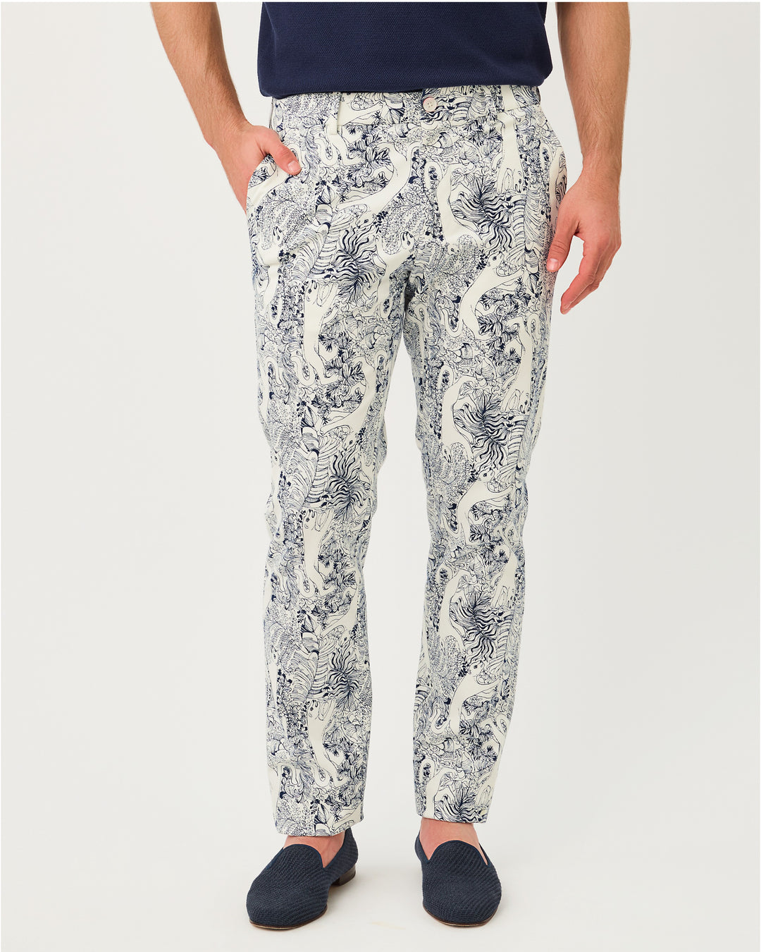 Mens Stuff Mizner Stretch Pant - Coconut Lil Palm Prowl
