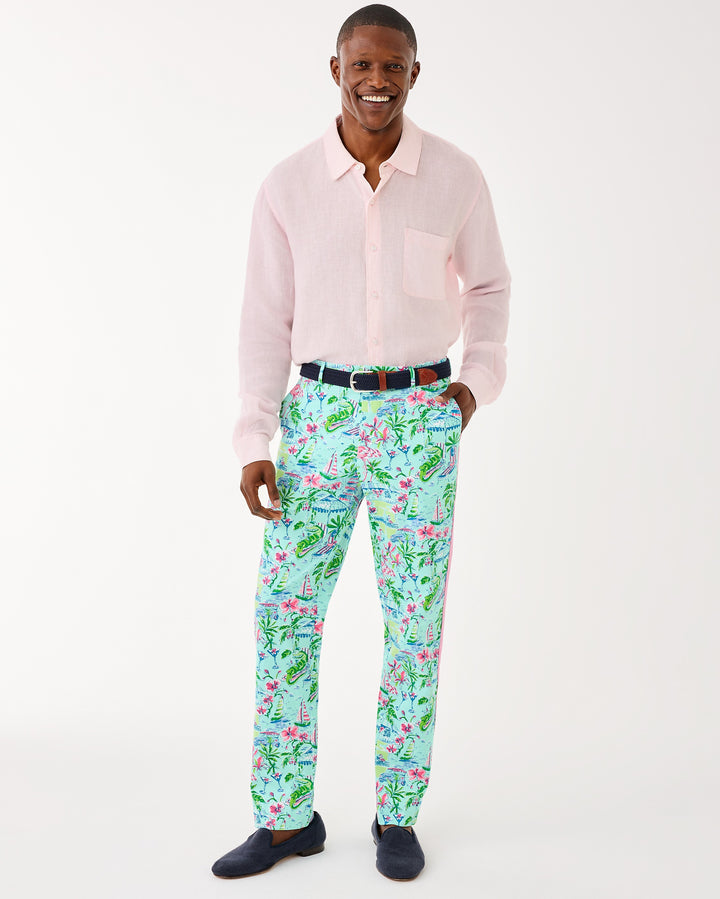 Mens Stuff Mizner Stretch Pant - Salt Pond Blue Sunny Dee