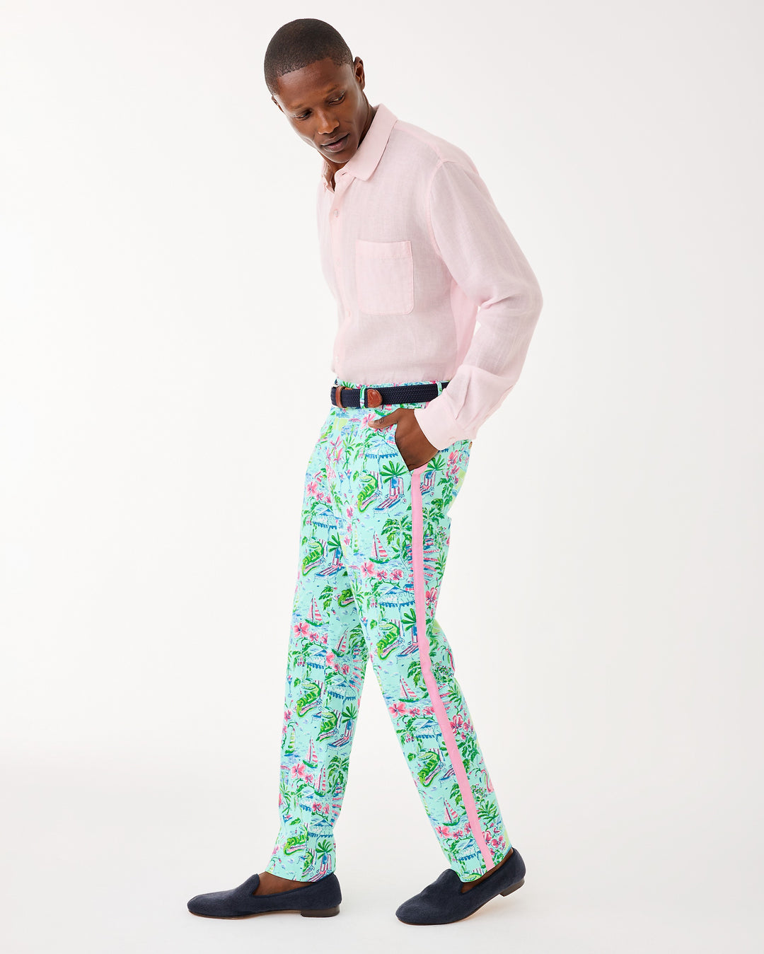 Mens Stuff Mizner Stretch Pant - Salt Pond Blue Sunny Dee