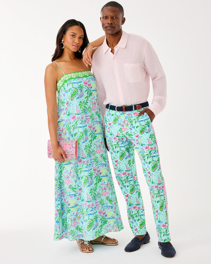 Mens Stuff Mizner Stretch Pant - Salt Pond Blue Sunny Dee