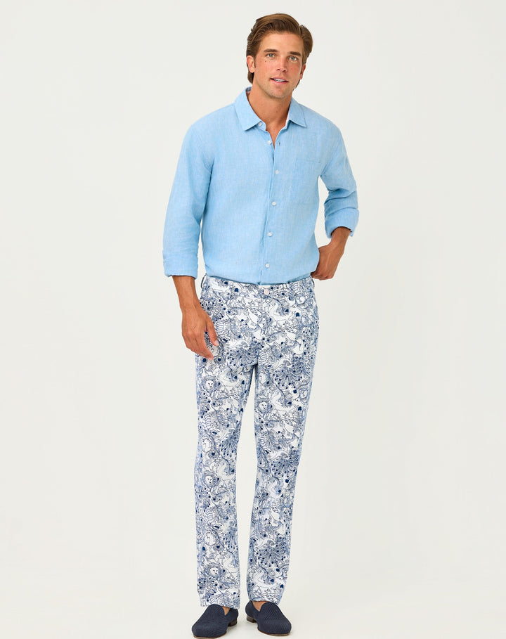 Mens Stuff Mizner Stretch Pants - Starlight Navy Zoology
