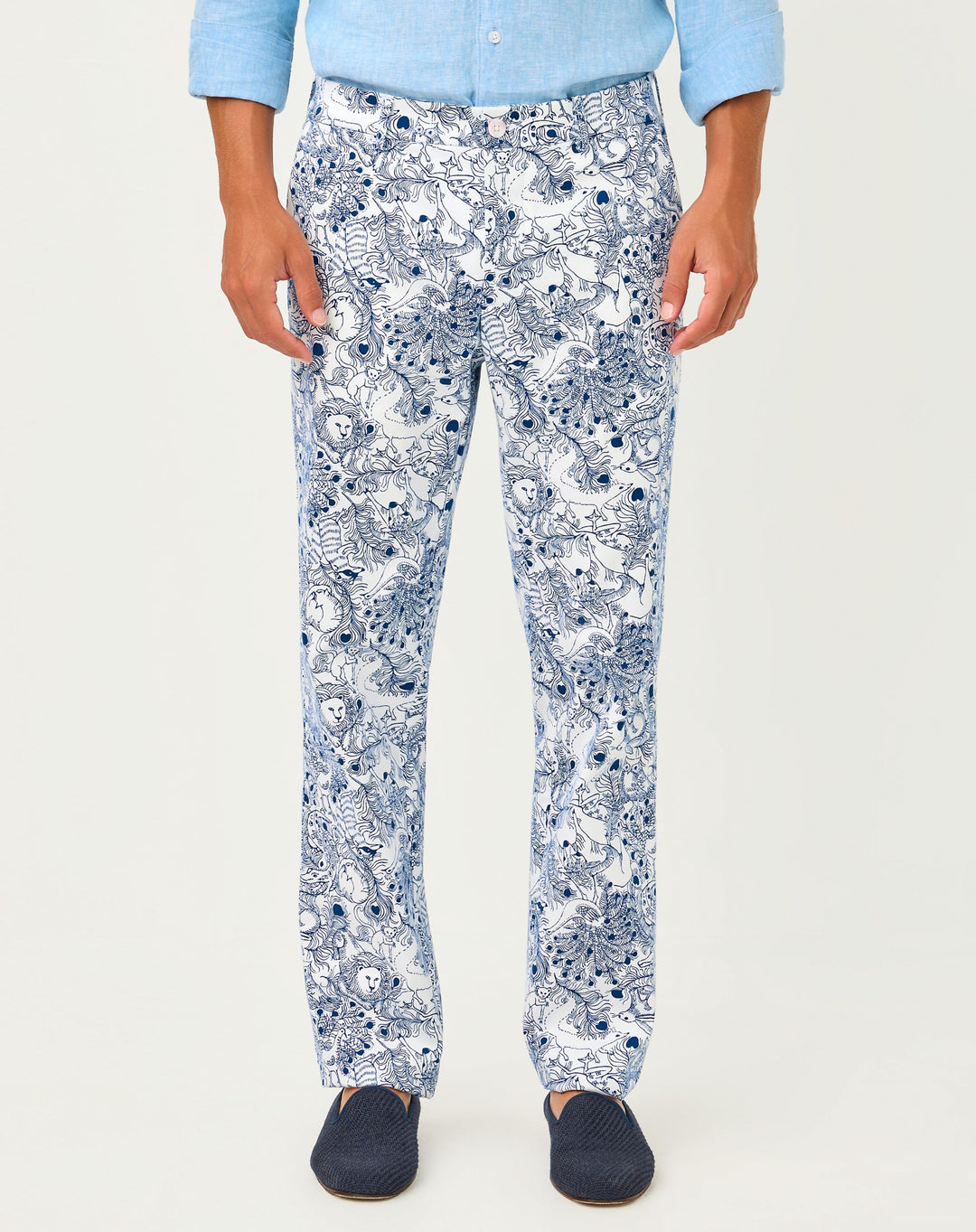 Mens Stuff Mizner Stretch Pants - Starlight Navy Zoology