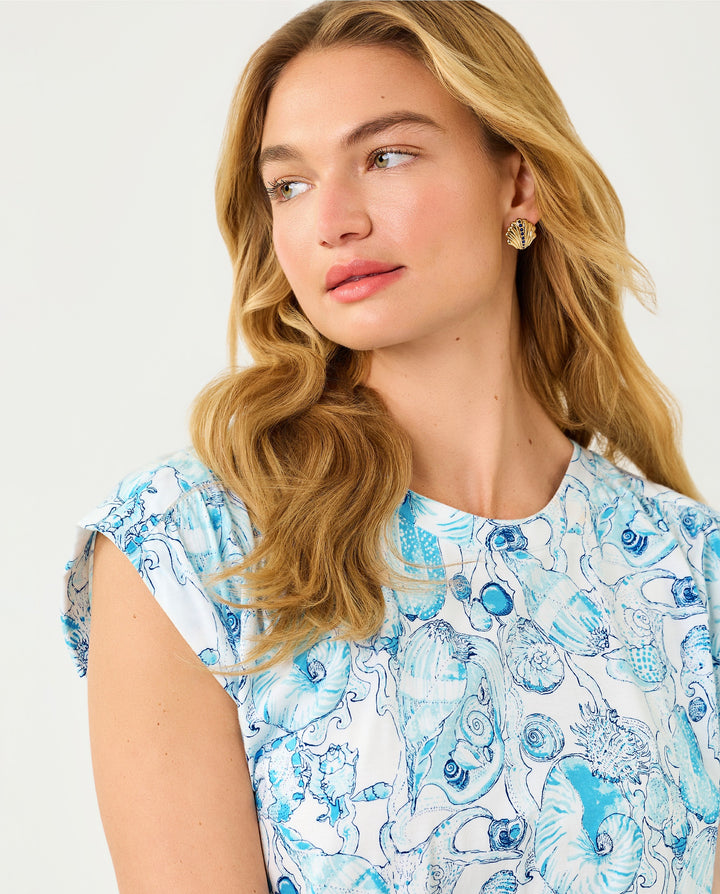 Melli Dress - Resort White Shell Shine